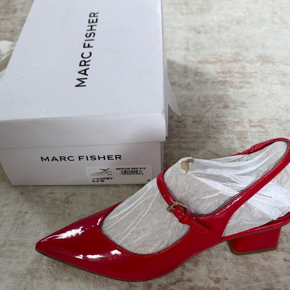 Marc Fisher Red Patent Heels